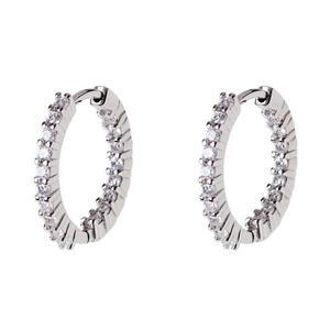 [매즈믹]모이사나이트  후프 925 스털링 실버 귀걸이