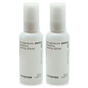 이니스프리 마이 헤어 레시피 에센셜 헤어 오일 세럼 100ml 2개