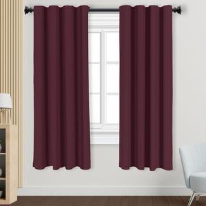 [IXHINECV_4B]암막커튼 2장세트 작은 창문용 커텐 와인