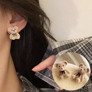 벵틴 귀여운 곰돌이 볼 귀걸이