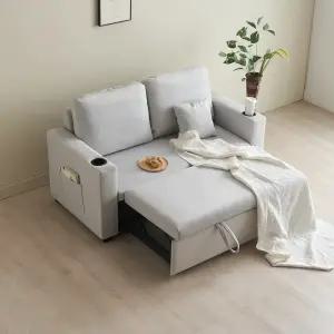 에보니아 이지백 2인용 확장형 소파베드 아쿠아스웨이드텍스 / 2인 쇼파 침대 패브릭