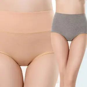 [로즈엘리][3장세트] 3컬러 배보정 하이웨스트 순면팬티 빅사이즈팬티