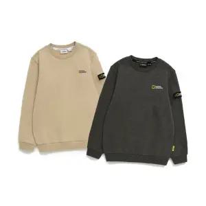 [내셔널지오그래픽키즈]K234USW920 스몰로고 기모 맨투맨 2종택 1