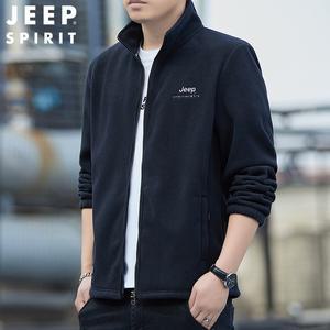JEEP SPIRIT 남성 기모 후리스 남자 하이넥 캐주얼 데일리 패션