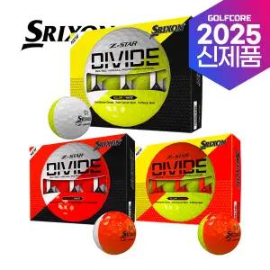 [25년형]SRIXON 스릭슨 NEW Z-STAR9 DIVIDE 반반 칼라 3피스 골프공-12알