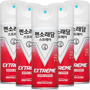 멘소래담 스프레이 익스트림 에스 핫타입 파스 180ml 5개