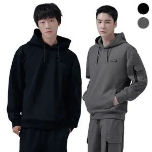 [체이스컬트] 소매 POCKET 기모 후드 T-SHIRT/2Color