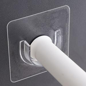 무타공 압축봉 커튼봉 거치대 접착 브라켓 2개입 (WFH3881)