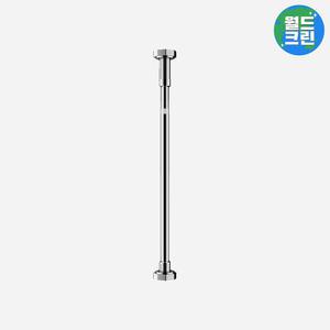 월드크린 무타공 27mm 초강력 커튼 거실 행거 압축봉 90-160cm 스텐 화장실 고정 길이 조절 거치대