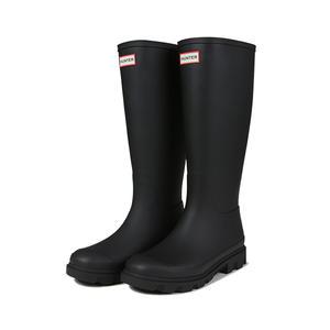헌터 우먼스 다운포어 톨 레인부츠 여성 장화 블랙 HFRW0001251-BLK