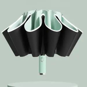 고급 거꾸로 양우산 10k 암막 3단 자동 양산 방수커버우산