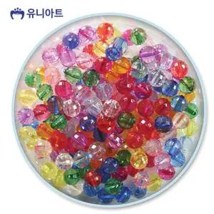 유니아트 5000통 모양 비즈 28번 크리스탈 1cm (P0000BFF)/야광비즈/목걸이비즈/비즈목걸이재료/비즈팔찌재