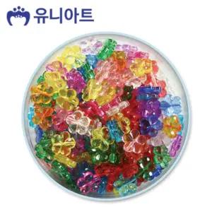 유니아트 5000통 모양 비즈 22번 크리스탈 꽃 1.5cm (P0000BFL)/목걸이비즈/비즈목걸이재료/비즈팔찌재료/