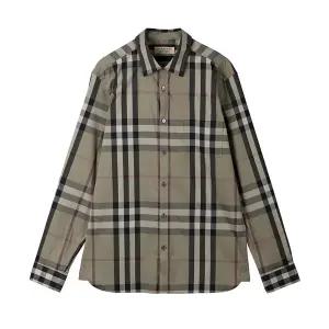 넬슨 체크 긴팔셔츠/베이지/39835431