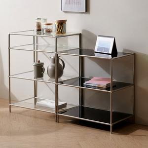 심플 모듈선반 600 3단 4color 거실선반 수납 철제 조립식앵글 진열대 책장