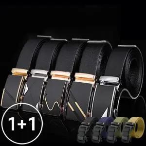 1+1 남성 캐쥬얼 정장 자동 가죽벨트 나일론 전술벨트 2종 택1