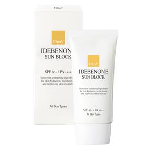 [울트라브이]이데베논 선블럭 / 유기자차 자외선 차단 선크림(SPF50+/ PA++++)