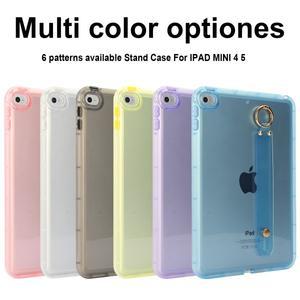 iPad mini 7 6 5 4 3 2 1 용 환경 친화적 인 TPU 케이스 조절 가능한 손목이있는 유연한 소프트 범퍼 찢어