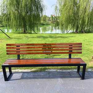 jncown 공원벤치 정원 야외 원목 공원 의자 관공서