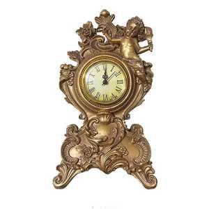 엔틱 탁상 시계 프랑스 레트로 침실 거실 소품 고전 미니 책상 디자인 알람 빈티지 무소음