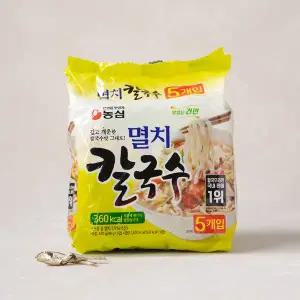 [농심] 멸치 칼국수(98g5입) 490g