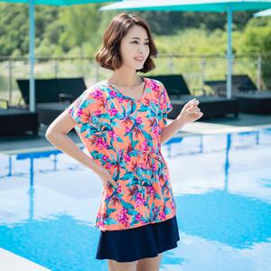 조이마담S7005 프릴 가오리 수영복 세트 50대60대중년여성 빅사이즈래쉬가드