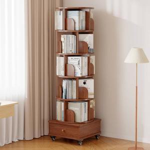 이동식 거실 책장 틈새 회전 서재 미니책장 코너 수납 회전책꽂이