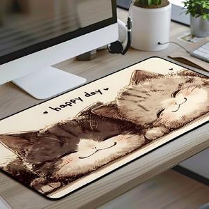 고품질 800x400 고양이 굿즈 냥이 방수 마우스패드 장패드 마우스장패드 판촉물 기업 회사 인쇄 (WFHTXTL)