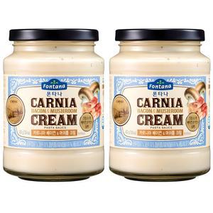 폰타나 카르니아 베이컨 앤 머쉬룸 크림 파스타 소스, 430g, 2개