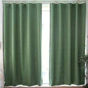 린넨룩 암막커튼-그린