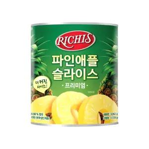 동서 리치스 파인애플 슬라이스 프리미엄 3kg 1박스 6개