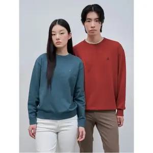 [빈폴멘] [Essential] 남녀공용 로고 자수 스웨트 셔츠 - 코럴 (BC4841E037)