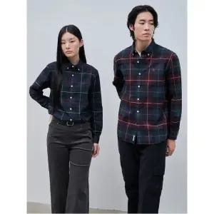 [빈폴멘] [Essential] 남녀공용 브러쉬드 헤릿체크 셔츠 - 레드 (BC4964E066)