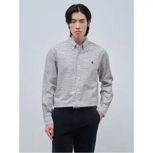 [빈폴멘] 브러쉬드 옥스퍼드 윈도우 체크 셔츠 - 카키 (BC4964C23H)