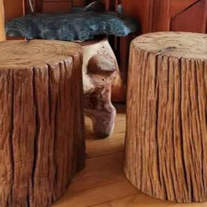 통나무스툴 의자 원형 그루터기 카페 인테리어 소품