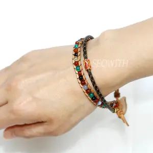 불교팔찌)돈 붙는 원석 가죽 합장주 띠별선택 불교용품 염주팔찌 호안석팔찌 옥팔찌 원석팔찌 비휴팔찌 행