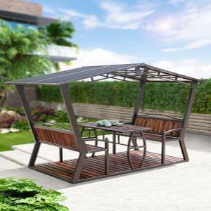 야외 지붕 벤치 정원 마당 그늘막 정자 테이블 조립식