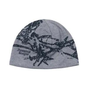 [정품] 노매뉴얼 모자 볼캡 버킷햇 NOMANUAL GRAPHIC JACQUARD BEANIE - GRAY