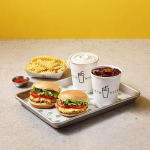 [쉐이크쉑] 쉑버거 2개+프라이+바닐라 쉐이크+소다(S) 1잔