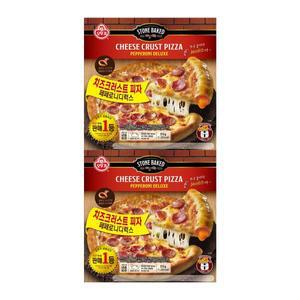 오뚜기 페퍼로니 디럭스 치즈 크러스트 피자 510g 2개