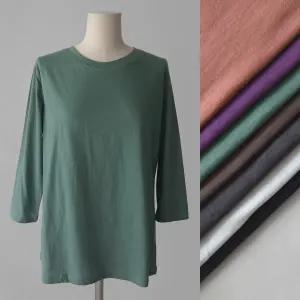 피코 슬라브 7부 기본무지라운드 루즈핏 면100 여성여름간절기티셔츠 (7color)