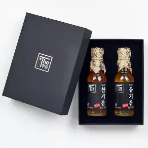 더맑음 선물세트 A 국내산 참기름 들기름 각180ml