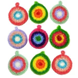 고리달린 아크릴 주방 수세미 10개