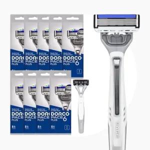도루코 페이스6 플러스 10개 휴대용 일회용면도기 6중날 pace6