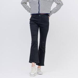 여성) 블랙빈티지 오비안밴드 노멀워싱 발열기모 슬림NE핏_AM4DNE755-BV