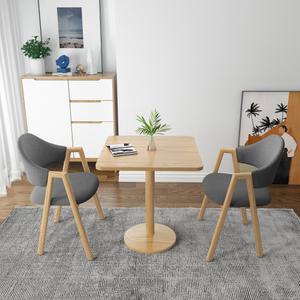 원목 식탁세트 2인용 카페 테이블 휴게실 의자 인용 티테이블세트