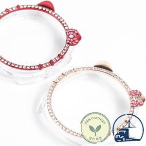 삼성 갤럭시 워치 8 40mm 귀여운 키티 고양이 다이아몬드 보호 PC케이스 여성용 커버 액세서리