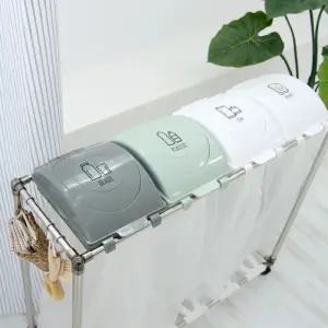 스윙형 분리수거대 4구 분리수거함 청소 정리 재활용 쓰레기 가정용 페트병 스티로홈 비닐 원룸 펜션 사무실 카페 디오