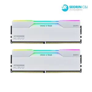 [서린공식] 에센코어 클레브 DDR5-6000 CL28 CRAS V RGB WHITE 패키지 서린 (32GB(16Gx2))