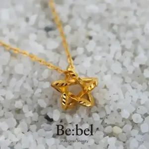 순금목걸이 3.75g(한돈) 24k 여자 트위스트 별 비벨